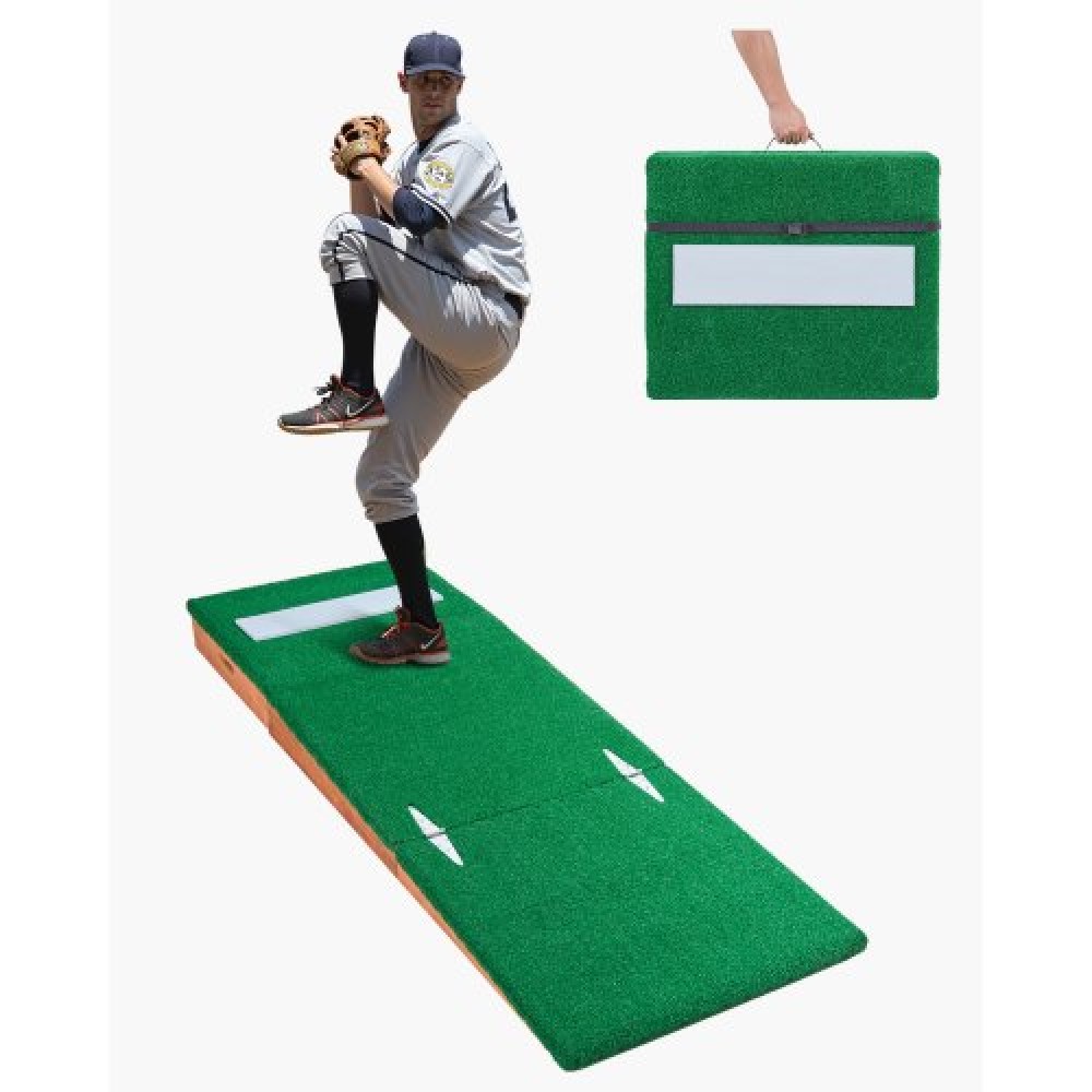 VEVOR Pitching Mound, Portable Baseball Pitcher's Mound, 85 in Indoor Outdoor Pitching Practice and Training Equipment, Softball Pitching Mound with Antifade Turf, Pitching Rubber, Ρυθμιζόμενη βάση