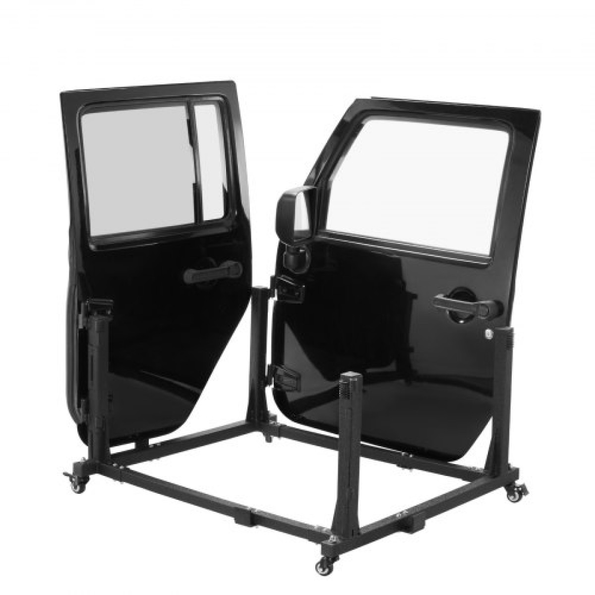 VEVOR Jeep Door Storage Cart, 4 Doors Moveable Storage Cart Rack with Thickened Rubber Cushion, Sturdy Door Door Cart Cart Fit for Jeep Wrangler JK JL/Gladiator JT 2007- 2023 JK JL / Gladiator JT