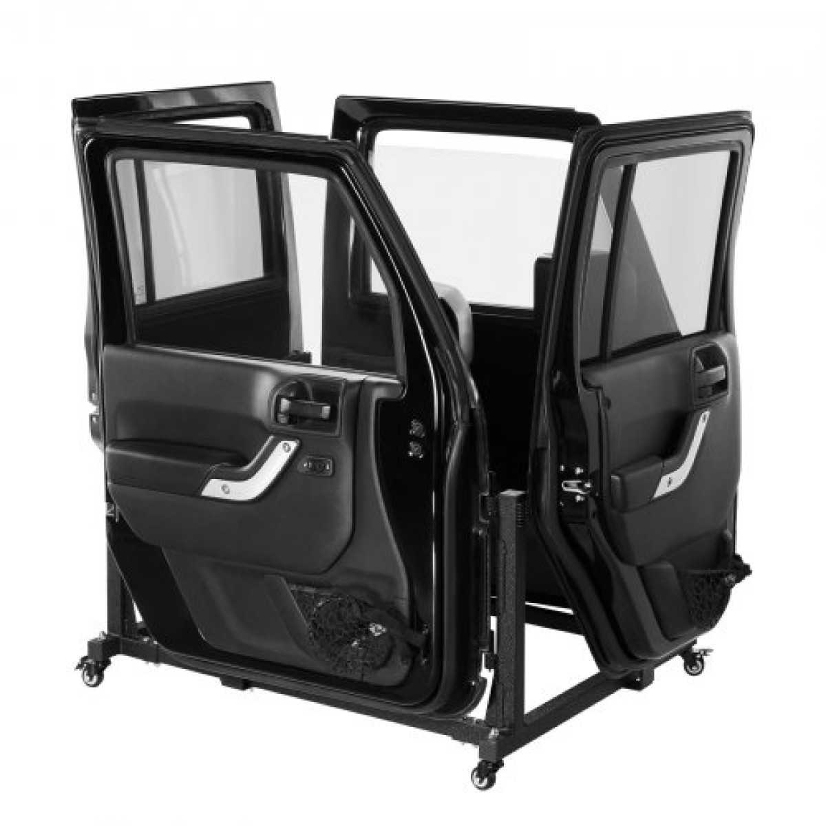 VEVOR Jeep Door Storage Cart, 4 Doors Moveable Storage Cart Rack with Thickened Rubber Cushion, Sturdy Door Door Cart Cart Fit for Jeep Wrangler JK JL/Gladiator JT 2007- 2023 JK JL / Gladiator JT