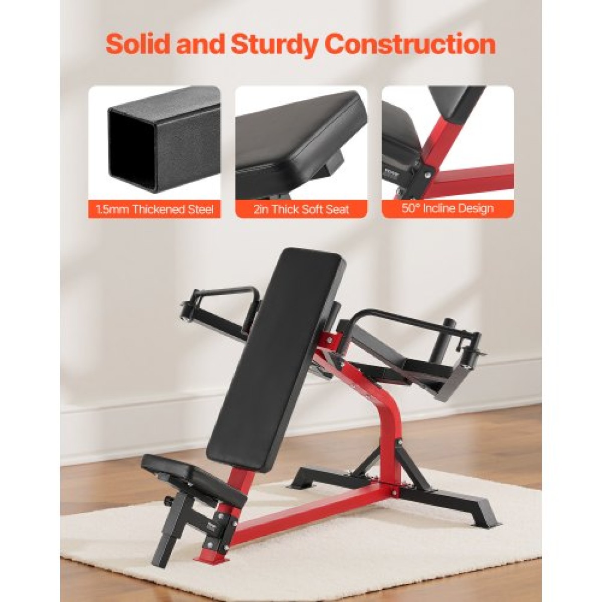 VEVOR Inclin Chest Fly and Rear Delt Fly Machine, 450 LBS Chest Machine, Ρυθμιζόμενο σετ πάγκων στήθους γυμναστικής, οικιακός εξοπλισμός γυμναστικής για μηχάνημα προπόνησης δύναμης άνω μέρους σώματος