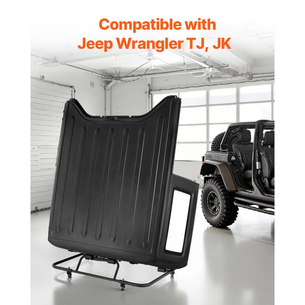 Καλάθι αποθήκευσης VEVOR Hardtop, Κινητό στιβαρό καλάθι με σκληρό επάνω μέρος, με 3 ρυθμιζόμενες οπές & παχύρρευστη μαλακή επένδυση, ράφι αποθήκευσης σκληρού ορόφου με επίστρωση πούδρας, κατάλληλο για Jeep Wrangler TJ, JK, JL