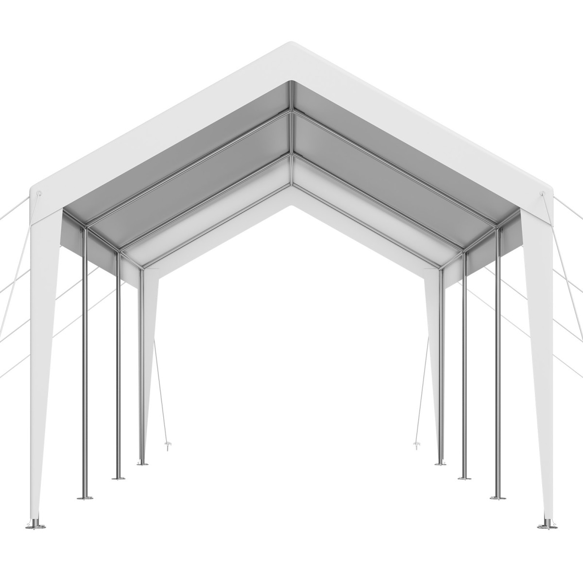 VEVOR Carport, 10 x 20 FT κουβούκλιο εξωτερικού χώρου, πόσιμο υπόστεγο, γαλβανισμένο βαρέως τύπου στέγαστρο αυτοκινήτου, ανθεκτικό στην υπεριώδη ακτινοβολία & αδιάβροχο, προστασία για όλες τις εποχές, υπόστεγο αποθήκευσης για μοτοσυκλέτες σκάφους Λευκ
