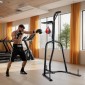 VEVOR 2 σε 1 Βάση για σάκο άμμου, Ατσάλινο εξοπλισμός προπόνησης βαρέως τύπου, ρυθμιζόμενο ύψος τσάντα μποξ και βάση τσάντα ταχύτητας, ανεξάρτητη βάση για σάκο άμμου, χωράει έως και 140 λίβρες, για γυμναστική στο σπίτι