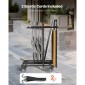 Πτυσσόμενη βάση καρέκλας VEVOR, χωρητικότητας 400 LBS, Καρέκλα βαρέως τύπου για 5 τραπέζια + 14 καρέκλες, θήκη καρέκλας για αποθήκευση καρέκλας με περιστρεφόμενους τροχούς και τροχούς κλειδώματος, για πάρτι, ξενοδοχείο, Μαύρο ματ