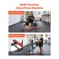 VEVOR Seated Dip Machine, Tricep Bicep Press Down Machine με καλωδιακή ράβδο, ρυθμιζόμενο κάθισμα και πλάτη, εξοπλισμός άσκησης για προπόνηση στήθους, γυμναστική άσκηση ώθησης άνω μέρους σώματος, κράτημα έως 450 LBS