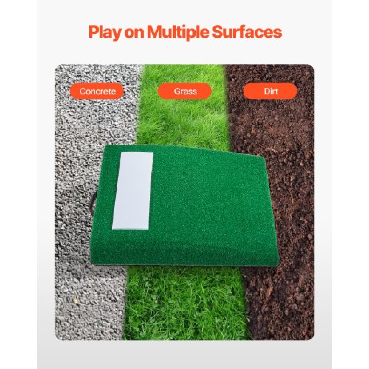VEVOR Pitching Mound, Φορητό Baseball Pitcher's Mound, 31 indoor Outdoor Pitching Practice and Training Equipment, Softball Pitching Aid with Antifade Turf, Pitching Rubber, Carry Handle