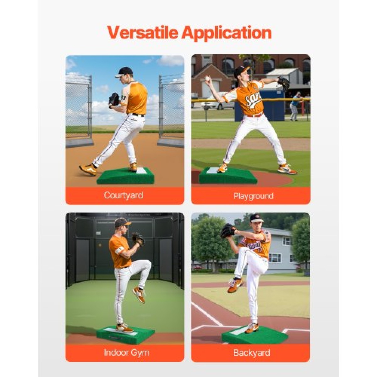 VEVOR Pitching Mound, Φορητό Baseball Pitcher's Mound, 31 indoor Outdoor Pitching Practice and Training Equipment, Softball Pitching Aid with Antifade Turf, Pitching Rubber, Carry Handle