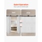 VEVOR Bi-folding Sliding Door Barn Hardware Track Kit, 76" Top Mount Track Kit, σύρεται ομαλά και αθόρυβα, βαρέως τύπου, εύκολο στην εγκατάσταση, κατάλληλο για τέσσερις πόρτες ντουλαπιών 18" ντουλαπιών πλυντηρίου ρούχων (Δεν περιλαμβάνονται)