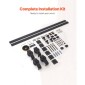 VEVOR Bi-folding Sliding Door Barn Hardware Track Kit, 76" Top Mount Track Kit, σύρεται ομαλά και αθόρυβα, βαρέως τύπου, εύκολο στην εγκατάσταση, κατάλληλο για τέσσερις πόρτες ντουλαπιών 18" ντουλαπιών πλυντηρίου ρούχων (Δεν περιλαμβάνονται)