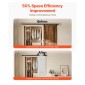VEVOR Bi-folding Sliding Door Barn Hardware Track Kit, 52" Top Mount Track Kit, σύρεται ομαλά και αθόρυβα, βαρέως τύπου, εύκολο στην εγκατάσταση, κατάλληλο για δύο πόρτες πλυντηρίου ντουλαπιών 24" (Δεν περιλαμβάνονται)