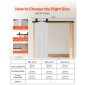 VEVOR Bi-folding Sliding Door Barn Hardware Track Kit, 52" Top Mount Track Kit, σύρεται ομαλά και αθόρυβα, βαρέως τύπου, εύκολο στην εγκατάσταση, κατάλληλο για δύο πόρτες πλυντηρίου ντουλαπιών 24" (Δεν περιλαμβάνονται)
