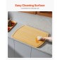Κάλυμμα σόμπας VEVOR Noodle Board, Πίνακας πάνω κάλυμμα εστίας για καυστήρα αερίου & ηλεκτρική κουζίνα, σανίδα κοπής ξύλου μπαμπού με αυλάκια χυμών, εστίες RV/ κάλυμμα νεροχύτη κουζίνας για πάγκο & δίσκο, φυσικό