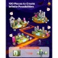 VEVOR Magnetic Blocks, 100 PCS Cemetery Zombies Set, Magnetic Building Cubes for Children, STEM Montessori Sensory Toys for Christmas Christmas Gift, Construction Stacking Toy for 3+ years Old boys and girls