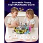 VEVOR Magnetic Blocks, 100 PCS Cemetery Zombies Set, Magnetic Building Cubes for Children, STEM Montessori Sensory Toys for Christmas Christmas Gift, Construction Stacking Toy for 3+ years Old boys and girls