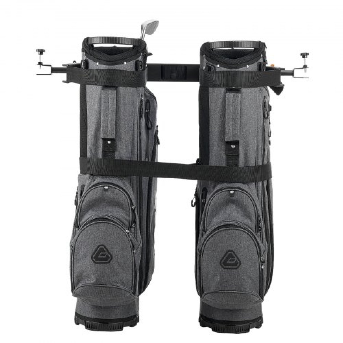Βάση τσάντας VEVOR Golf Cart, 1370 x 195 x 60,5 mm, Συμβατή με τα περισσότερα πίσω κάθισμα 2+2 καροτσιών γκολφ με τετράγωνους σωλήνες 1,2 ιντσών, ρυθμιζόμενη βάση για καρότσια πίσω καθίσματος με ιμάντα, δεν απαιτείται τρύπημα