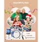 VEVOR Kids Drum Set, 5 τεμαχίων 14 ιντσών / 355,6 mm Junior Drum Set, Σετ τύμπανων για αρχάριους με ρυθμιζόμενο θρόνο και δύο ζευγάρια τύμπανα, κιτ οργάνων για τύμπανα μουσικής εκμάθησης, για παιδιά 6-13 ετών (Μπλε)