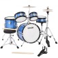 VEVOR Kids Drum Set, 5 τεμαχίων 14 ιντσών / 355,6 mm Junior Drum Set, Σετ τύμπανων για αρχάριους με ρυθμιζόμενο θρόνο και δύο ζευγάρια τύμπανα, κιτ οργάνων για τύμπανα μουσικής εκμάθησης, για παιδιά 6-13 ετών (Μπλε)
