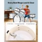 VEVOR Kids Drum Set, 5 τεμαχίων 16 ιντσών / 406,4 mm Junior Drum set, σετ τύμπανων για αρχάριους με ρυθμιζόμενο θρόνο και δύο ζευγάρια τύμπανα, κιτ οργάνων για τύμπανα μουσικής εκμάθησης, για παιδιά ηλικίας 6-13 (Ασημί)