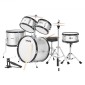 VEVOR Kids Drum Set, 5 τεμαχίων 16 ιντσών / 406,4 mm Junior Drum set, σετ τύμπανων για αρχάριους με ρυθμιζόμενο θρόνο και δύο ζευγάρια τύμπανα, κιτ οργάνων για τύμπανα μουσικής εκμάθησης, για παιδιά ηλικίας 6-13 (Ασημί)