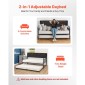 Πλαίσιο Daybed VEVOR Twin Size, Day Bed with Strend, Heavy Duty Metal Platform Rad Frame with Charging Station, Twin Day Bed with Metal Slats Support for Living Room, Υπνοδωμάτιο, Ξενώνας, Easy Assembly