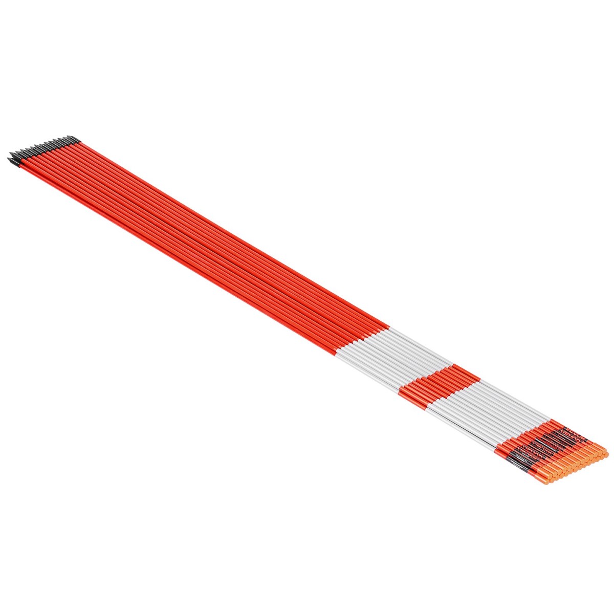 Μαρκαδόροι VEVOR Driveway, 200Pcs 122cm Μήκος 6,35mm, Ανακλαστήρες Hi-Visibility Driveway with 12 in Steel Drill Bits, Reflektive Snow Sticks Fiberglass Pole for Parking, Walkways, Snow Oring
