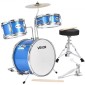 VEVOR Kids Drum Set, 3 τεμαχίων 14 ιντσών / 355,6 mm Junior Drum set, σετ τύμπανων για αρχάριους με ρυθμιζόμενο θρόνο και δύο ζευγάρια τύμπανα, κιτ οργάνων για τύμπανα μουσικής εκμάθησης, για παιδιά ηλικίας 6-13 (Μπλε)
