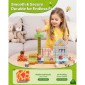 VEVOR Magnetic Blocks, Σετ Forest Castle 150 τμχ, Μαγνητικοι κύβοι κτιρίου για παιδιά, STEM Montessori Sensory Toys για Χριστουγεννιάτικο δώρο γενεθλίων, Κατασκευαστικό παιχνίδι στοίβαξης για αγόρια και κορίτσια 3+ ετών