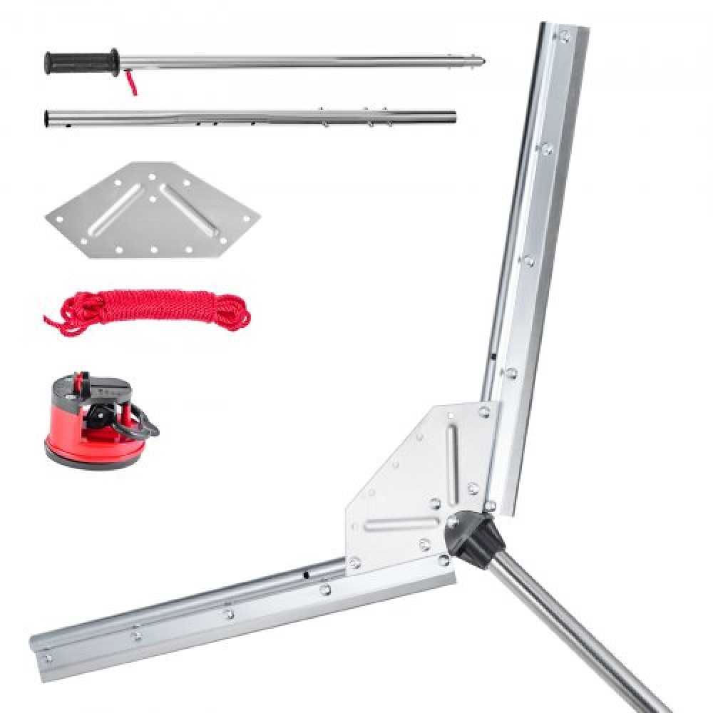 VEVOR Lake Weed Cutter, Pond Aquatic Plant Cutting Tool with 0,94 m Max.Πλάτος κοπής, αιχμηρές και βαρέως τύπου ατσάλινες λεπίδες, τσουγκράνα λιμνών με σχοινί ρίψης 9 μέτρων, για Cattail, Φραγκμίτες, Lilly Pads και Chara
