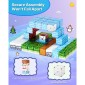 VEVOR Magnetic Blocks, 150 τμχ Glacier Castle Set, Magnetic Building Cubes for Children, STEM Montessori Sensory Toys για Χριστουγεννιάτικο δώρο γενεθλίων, Κατασκευαστικό παιχνίδι στοίβαξης για αγόρια και κορίτσια 3+ ετών
