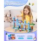 VEVOR Magnetic Blocks, 150 τμχ Glacier Castle Set, Magnetic Building Cubes for Children, STEM Montessori Sensory Toys για Χριστουγεννιάτικο δώρο γενεθλίων, Κατασκευαστικό παιχνίδι στοίβαξης για αγόρια και κορίτσια 3+ ετών