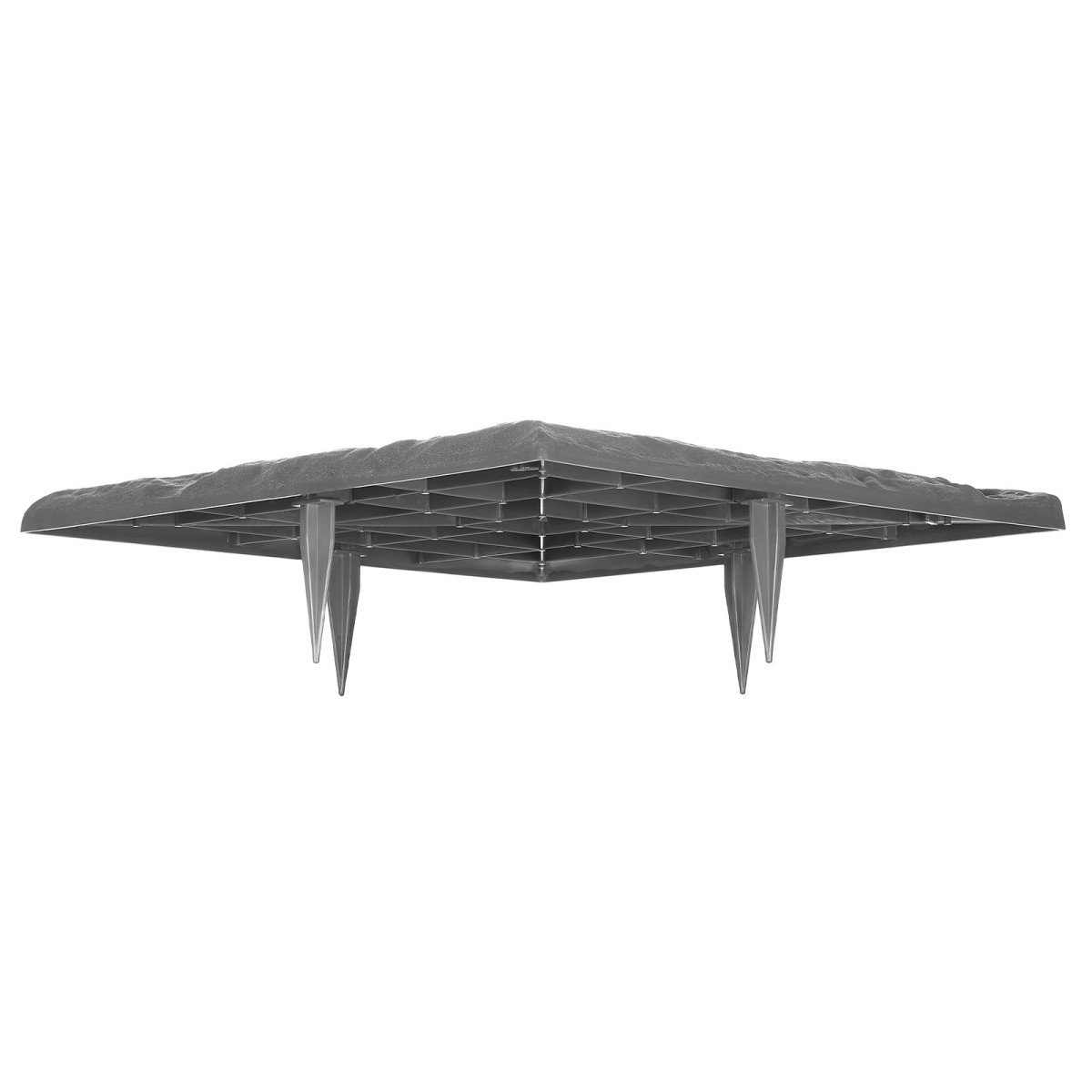 Βήμα κήπου VEVOR, 4 τμχ 39,5x39,5 cm Διακοσμητικές πέτρες με πασσάλους, ανθεκτικές στις καιρικές συνθήκες Πλαστικές πλακόστρωτες μονοπατιών, λεία επιφάνεια, εξωτερικός διάδρομος πεζών για γκαζόν Τοπίο, Γκρι