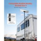 Βάση σκάλας VEVOR Starlink RV, 360° ρυθμιζόμενη γωνία τοποθέτησης Standard κιτ σωλήνων Gen 3, βαρέως τύπου Steel Extra Long Starlink RV Ladder Adapter, Συμβατό με Gen3 και V3, Εύκολη συναρμολόγηση, Μαύρο