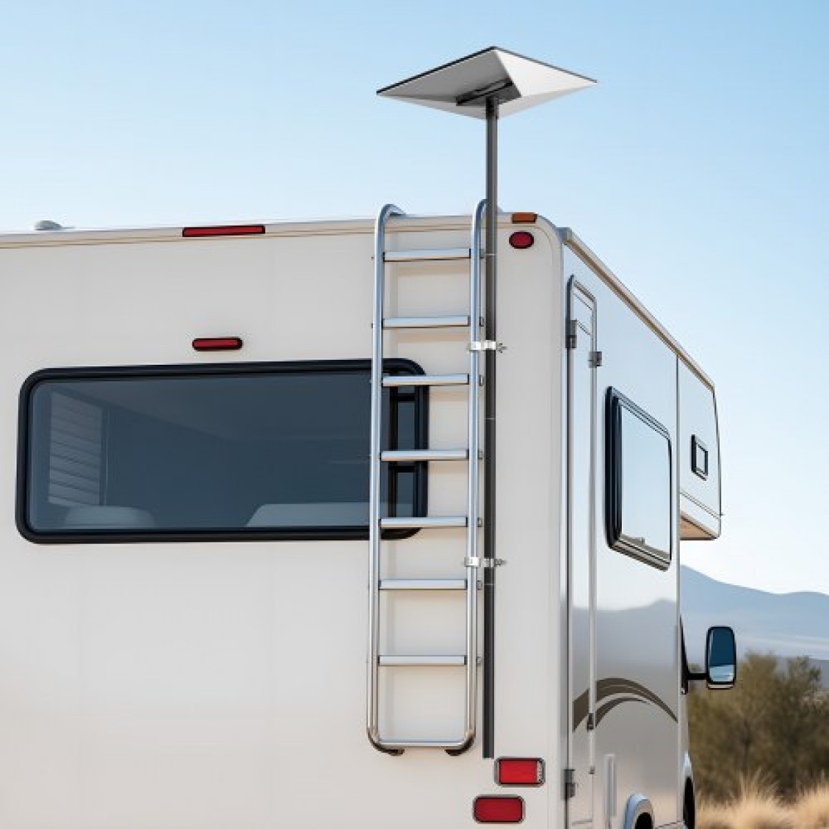 Βάση σκάλας VEVOR Starlink RV, 360° ρυθμιζόμενη γωνία τοποθέτησης Standard κιτ σωλήνων Gen 3, βαρέως τύπου Steel Extra Long Starlink RV Ladder Adapter, Συμβατό με Gen3 και V3, Εύκολη συναρμολόγηση, Μαύρο