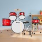 VEVOR Kids Drum Set, 5 τεμαχίων 16 ιντσών / 406,4 mm Junior Drum sets, σετ ντραμς για αρχάριους με ρυθμιζόμενο θρόνο και δύο ζευγάρια τύμπανα, κιτ οργάνων για τύμπανα μουσικής εκμάθησης, για παιδιά 6-13 ετών (Κόκκινο)