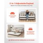 VEVOR Πλαίσιο Daybed πλήρους μεγέθους, Κρεβάτι ημέρας με τρούλο, Πλαίσιο κρεβατιού με μεταλλική πλατφόρμα βαρέως τύπου, Πλήρες ανάκλιντρο με μεταλλικές ράγες Στήριξη για σαλόνι, κρεβατοκάμαρα, ξενώνας, εύκολη συναρμολόγηση, μαύρο