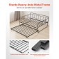 VEVOR Πλαίσιο Daybed πλήρους μεγέθους, Κρεβάτι ημέρας με τρούλο, Πλαίσιο κρεβατιού με μεταλλική πλατφόρμα βαρέως τύπου, Πλήρες ανάκλιντρο με μεταλλικές ράγες Στήριξη για σαλόνι, κρεβατοκάμαρα, ξενώνας, εύκολη συναρμολόγηση, μαύρο
