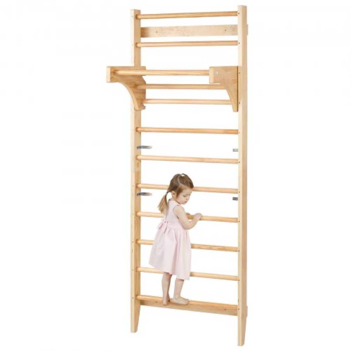 VEVOR Swedish Ladder Wall Gym, 10-Level Solid Wood Indoor Jungle Gym, 220lbs Loading Indoor Playground Climbing Ladder for Kid Adults, Gymnastic Stall Bars with Pull-Up Bar - Ιδανικό δώρο για αγόρια κορίτσια