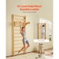 VEVOR Swedish Ladder Wall Gym, 10-Level Solid Wood Indoor Jungle Gym, 220lbs Loading Indoor Playground Climbing Ladder for Kid Adults, Gymnastic Stall Bars with Pull-Up Bar - Ιδανικό δώρο για αγόρια κορίτσια