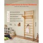 VEVOR Swedish Ladder Wall Gym, 10-Level Solid Wood Indoor Jungle Gym, 220lbs Loading Indoor Playground Climbing Ladder for Kid Adults, Gymnastic Stall Bars with Pull-Up Bar - Ιδανικό δώρο για αγόρια κορίτσια