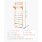 VEVOR Swedish Ladder Wall Gym, 10-Level Solid Wood Indoor Jungle Gym, 220lbs Loading Indoor Playground Climbing Ladder for Kid Adults, Gymnastic Stall Bars with Pull-Up Bar - Ιδανικό δώρο για αγόρια κορίτσια