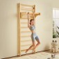 VEVOR Swedish Ladder Wall Gym, 10-Level Solid Wood Indoor Jungle Gym, 220lbs Loading Indoor Playground Climbing Ladder for Kid Adults, Gymnastic Stall Bars with Pull-Up Bar - Ιδανικό δώρο για αγόρια κορίτσια
