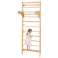 VEVOR Swedish Ladder Wall Gym, 10-Level Solid Wood Indoor Jungle Gym, 220lbs Loading Indoor Playground Climbing Ladder for Kid Adults, Gymnastic Stall Bars with Pull-Up Bar - Ιδανικό δώρο για αγόρια κορίτσια