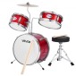 VEVOR Kids Drum Set, 3 τεμαχίων 14 ιντσών / 355,6 mm Junior Drum Set, Σετ τύμπανων για αρχάριους με ρυθμιζόμενο θρόνο και δύο ζευγάρια τύμπανα, κιτ οργάνων για τύμπανα μουσικής εκμάθησης, για παιδιά 6-13 ετών (Κόκκινο)