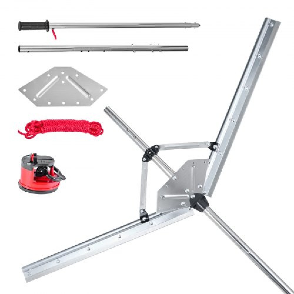 VEVOR Lake Weed Cutter, Pond Aquatic Plant Cutting Tool with 1,21 m Max.Πλάτος κοπής, αιχμηρές και βαρέως τύπου ατσάλινες λεπίδες, τσουγκράνα λιμνών με σχοινί ρίψης 9 μέτρων, για Cattail, Φραγκμίτες, Lilly Pads και Chara