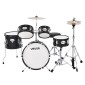 VEVOR Kids Drum Set, 5 τεμαχίων 14 ιντσών / 355,6 mm Junior Drum set, σετ ντραμς για αρχάριους με ρυθμιζόμενο θρόνο και δύο ζευγάρια τύμπανα, κιτ οργάνων για τύμπανα μουσικής εκμάθησης, για παιδιά ηλικίας 6-13 (Μαύρο)