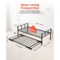 Πλαίσιο Daybed VEVOR Twin Size, Day Bed with Trundle, Heavy Duty Metal Platform Bead Frame, Twin Day Bed with Metal Slats Support for Saving Room, Κρεβατοκάμαρα, Ξενώνας, Εύκολη συναρμολόγηση, Μαύρο
