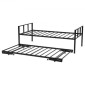 Πλαίσιο Daybed VEVOR Twin Size, Day Bed with Trundle, Heavy Duty Metal Platform Bead Frame, Twin Day Bed with Metal Slats Support for Saving Room, Κρεβατοκάμαρα, Ξενώνας, Εύκολη συναρμολόγηση, Μαύρο