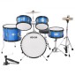 VEVOR Kids Drum Set, 5 τεμαχίων 16 ιντσών / 406,4 mm Junior Drum Set, σετ τύμπανων για αρχάριους με ρυθμιζόμενο θρόνο και δύο ζευγάρια τύμπανα, κιτ οργάνων για τύμπανα μουσικής εκμάθησης, για παιδιά 6-13 ετών (Μπλε)