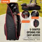 Τσάντα ταξιδιού VEVOR Golf, κάλυμμα ταξιδιού γκολφ με μαλακή όψη εξωτερικού χώρου, βαρέως τύπου 1800D πολυεστέρας Oxford ανθεκτικό στη φθορά, αδιάβροχη θήκη αποσκευών με επένδυση με ρόδες, πτυσσόμενη τσάντα αποθήκευσης Golf Club για αεροπορική εταιρεία