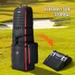 Τσάντα ταξιδιού VEVOR Golf, κάλυμμα ταξιδιού γκολφ με μαλακή όψη εξωτερικού χώρου, βαρέως τύπου 1800D πολυεστέρας Oxford ανθεκτικό στη φθορά, αδιάβροχη θήκη αποσκευών με επένδυση με ρόδες, πτυσσόμενη τσάντα αποθήκευσης Golf Club για αεροπορική εταιρεία